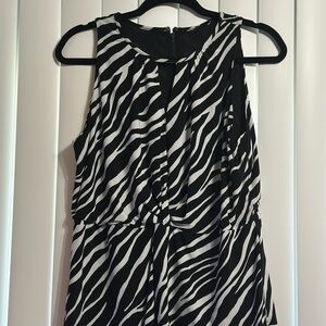 Zebra Print Sleeveless Top